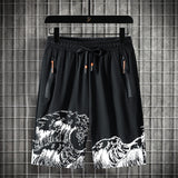 Black Sea Surfing Waves Shorts 5202 Black, M - Streetwear Shorts - Slick Street