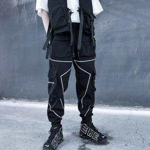 VXR1 Reflective Cargo Pants ,  - Streetwear Cargo Pants - Slick Street