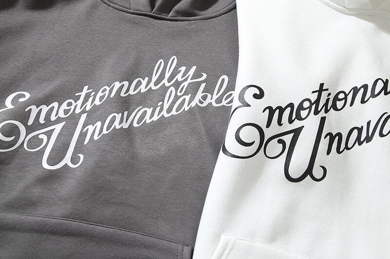 Emotionally Unavailable Note Hoodie ,  - Streetwear Hoodie - Slick Street