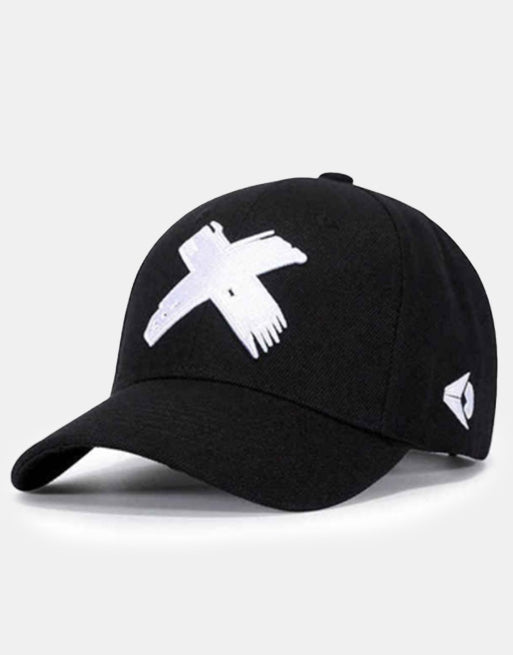 X Mark Cap White, One Size - Streetwear Hats - Slick Street