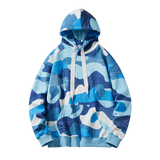 Abstract Motif M1 Hoodie Blue, XXS - Streetwear Hoodie - Slick Street