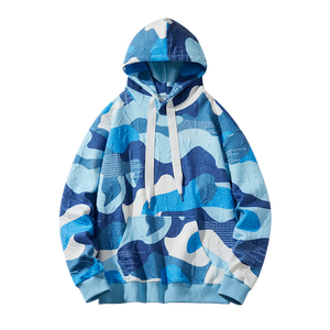 Abstract Motif M1 Hoodie Blue, XXS - Streetwear Hoodie - Slick Street