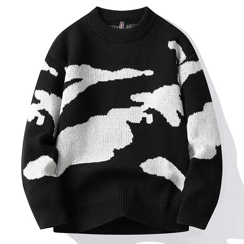 Honeycomb Knitwear Sweater Black, XS - Streetwear Sweater - Slick Street