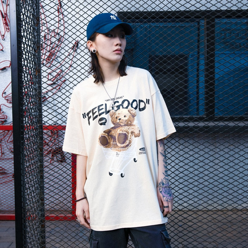 Teddy Bear 'Feel Good' T-Shirt ,  - Streetwear T-Shirt - Slick Street