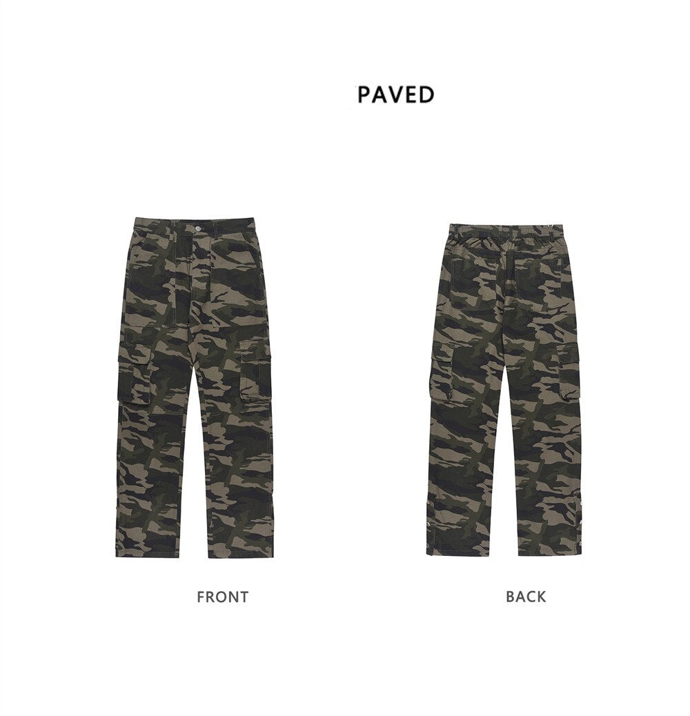 AM23 Straight Camo Cargo Pants ,  - Streetwear Cargo Pants - Slick Street