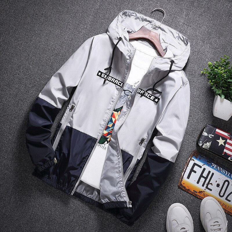 Embrace Two Half Color Jacket ,  - Streetwear Jacket - Slick Street