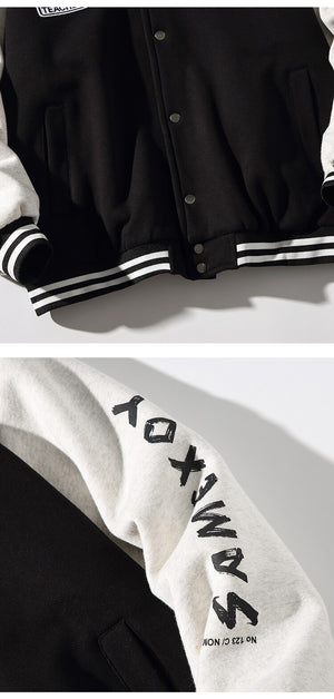 Teddy Bear Stitch Varsity Jacket ,  - Streetwear Jacket - Slick Street