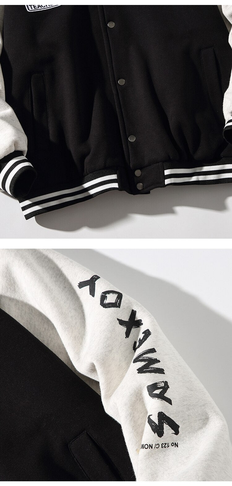 Teddy Bear Stitch Varsity Jacket ,  - Streetwear Jacket - Slick Street