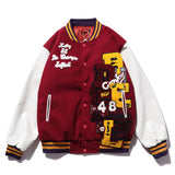 H48 Varsity Jacket Red, XS - Streetwear Jacket - Slick Street