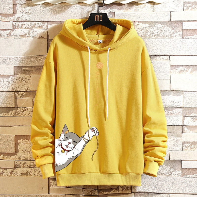 Lucky Chinese Cat Hoodie Slick Street