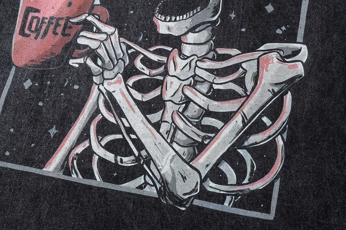 Staying Alive Skeleton T-Shirt , - Streetwear T-Shirts - Slick Street