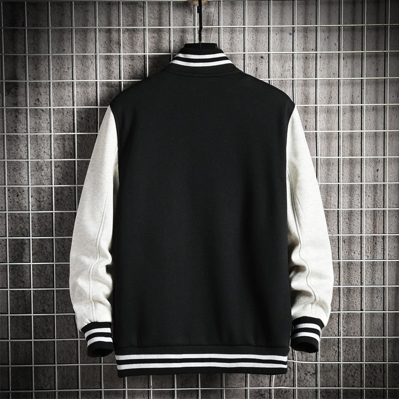 Solid Varsity Jacket ,  - Streetwear Jacket - Slick Street