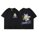 Midnight Canteen Cat Graphic T-Shirt Black, XXS - Streetwear T-Shirt - Slick Street