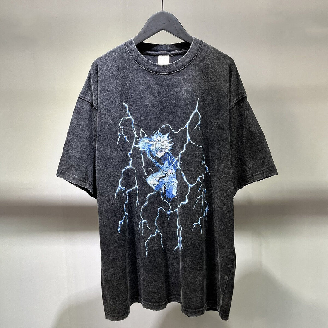 DBZ Blue Lightning Anime T-Shirt ,  - Streetwear T-Shirts - Slick Street