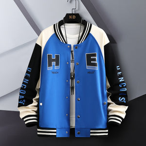DENCOAST HOPE Varsity Jacket Blue, XS - Streetwear Jacket - Slick Street