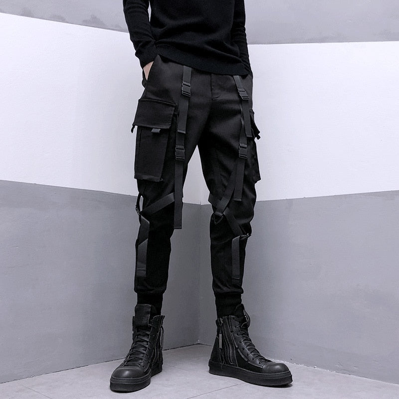 Dark Warrior X1 Cargo Pants XXS, Black - Streetwear Cargo Pants - Slick Street
