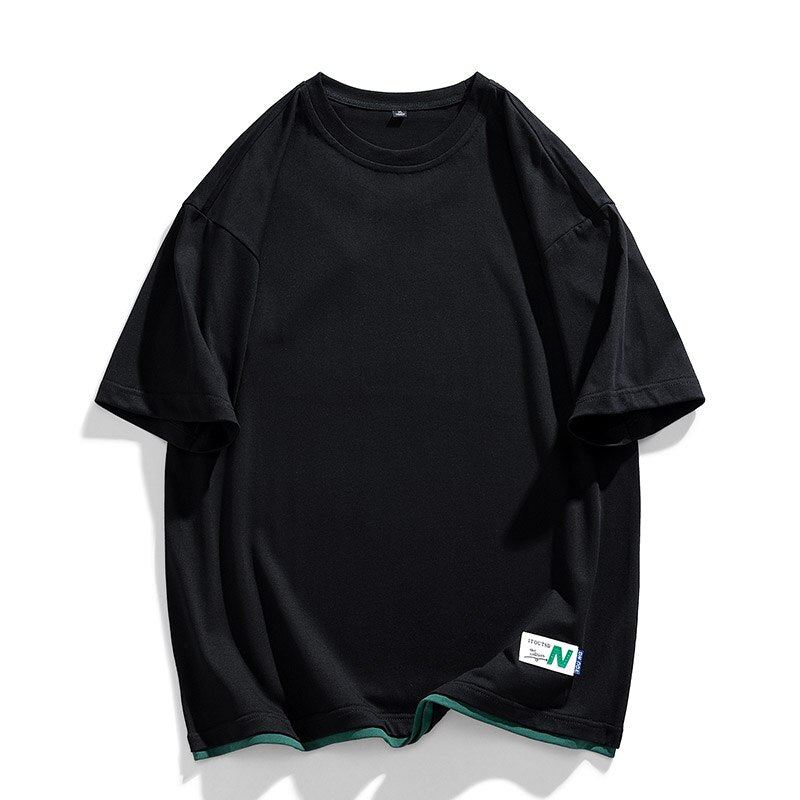 N Solid Label T-Shirt Black, XS - Streetwear T-Shirt - Slick Street