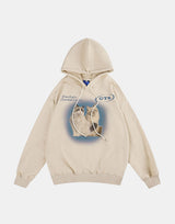 Champion Cat Graphic Hoodie Khaki, XS - Streetwear Hoodie - Slick Street