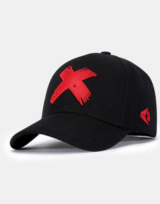 X Mark Cap Red, One Size - Streetwear Hats - Slick Street