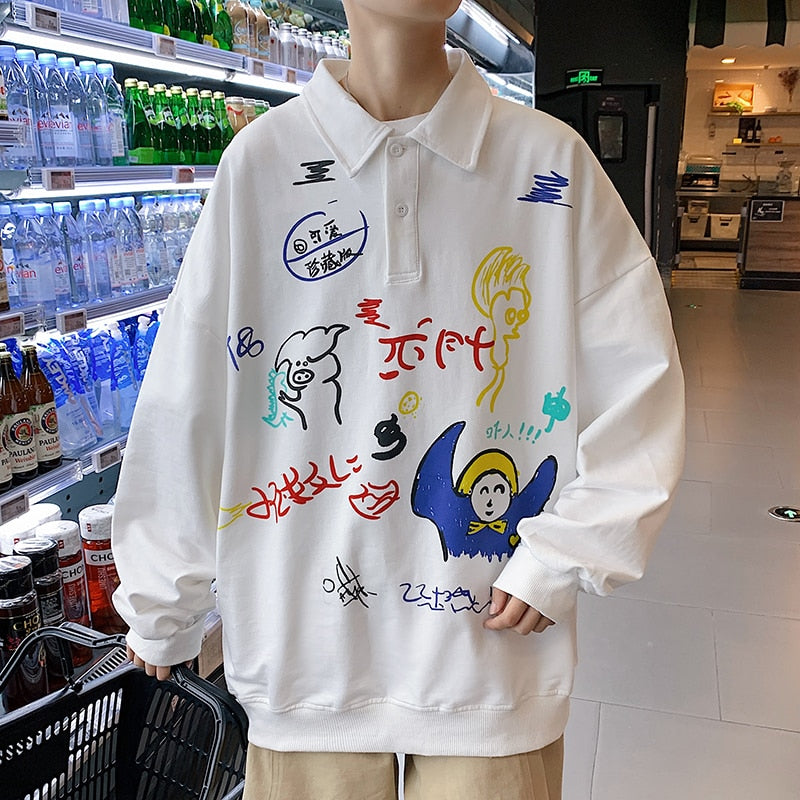 Retro Artwork Long Sleeve Shirt ,  - Streetwear Shirt - Slick Street