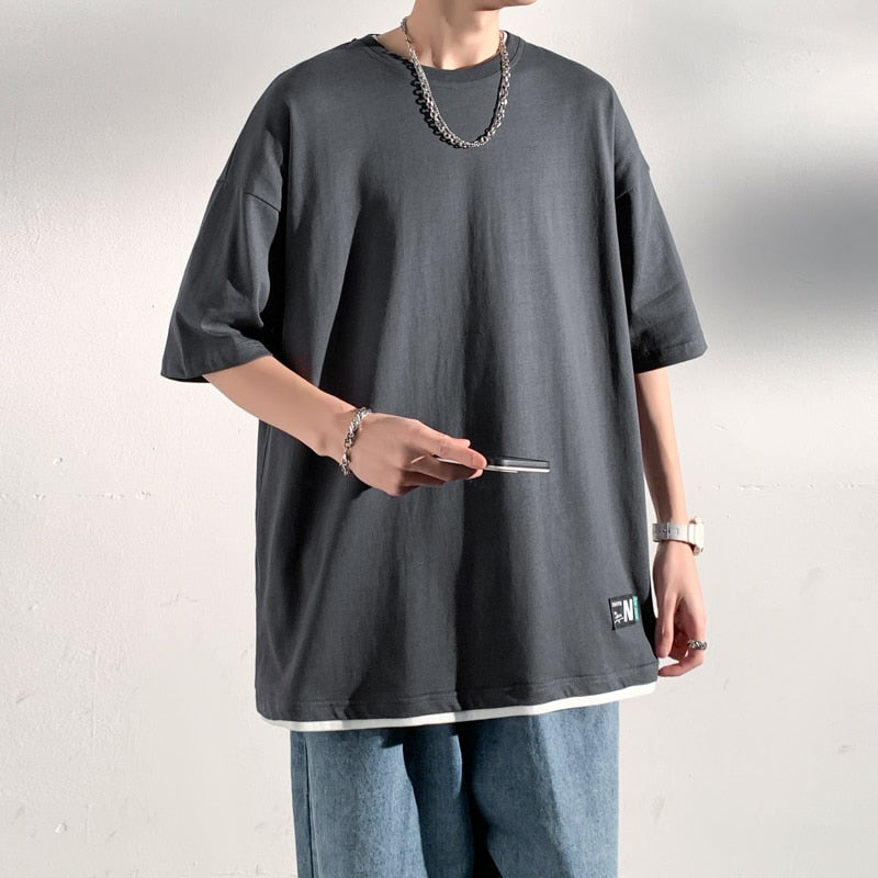 N Solid Label T-Shirt ,  - Streetwear T-Shirt - Slick Street