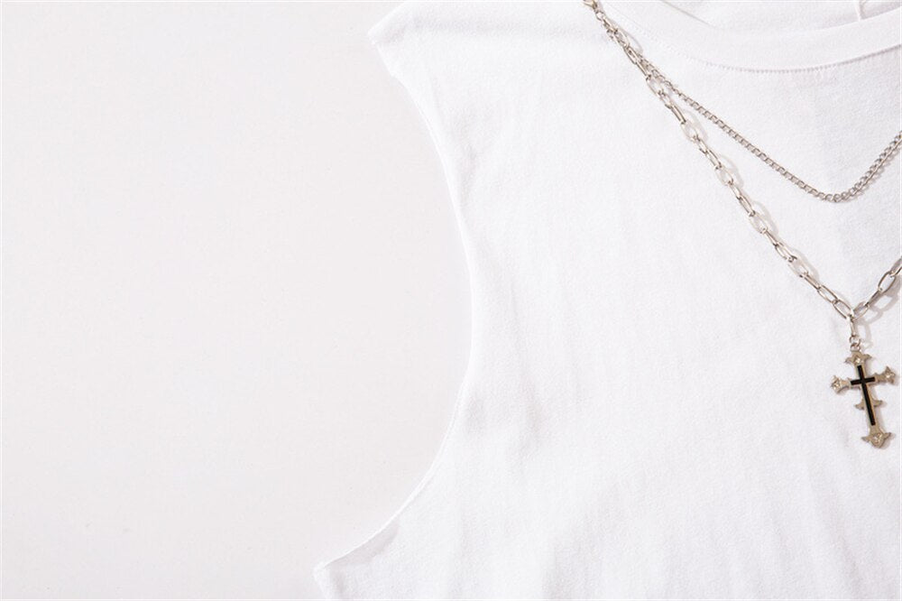 Basic Distressed Tank Top , - Streetwear T-Shirts - Slick Street