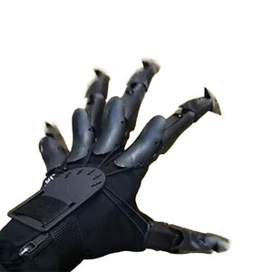 Detachable Knuckle Hand Claws Mechanical Gloves - Black ,  - Streetwear Accessories - Slick Street
