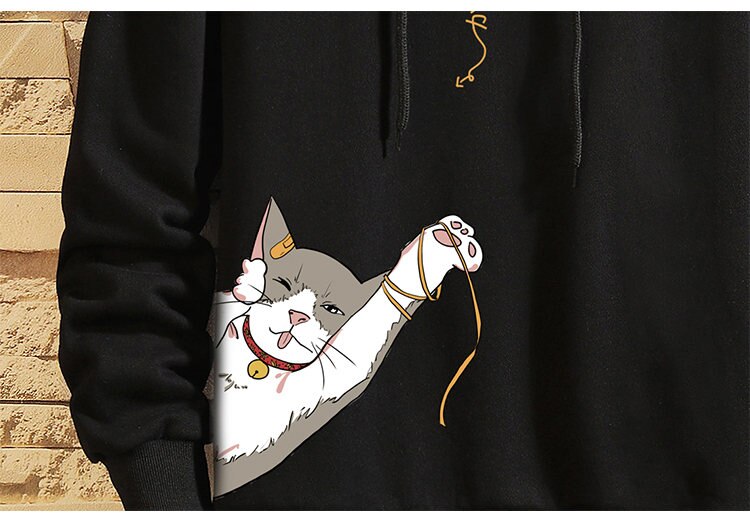 Lucky Chinese Cat Hoodie ,  - Streetwear Hoodie - Slick Street