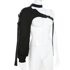 One Shoulder Top ,  - Streetwear Tops - Slick Street