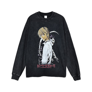 Death Note Anime Sweatshirt Black, XS - Streetwear Sweatshirts - Slick Street