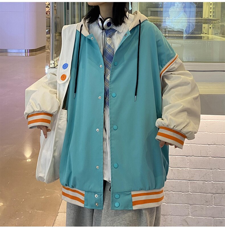 Color Gradient Bear Jacket ,  - Streetwear Jacket - Slick Street