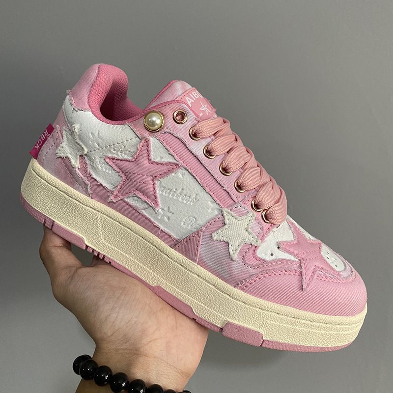 Star Eli1 Skate Sneakers - Pink ,  - Streetwear Shoes - Slick Street