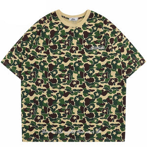 Snappy Crocodile Star Camouflage Design T-Shirt , - Streetwear T-Shirts - Slick Street