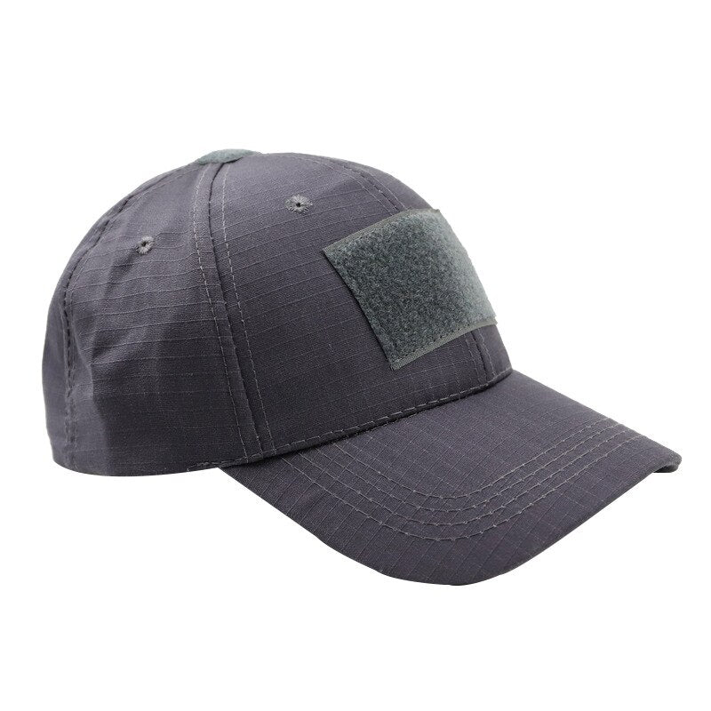 Military Cap Gray, One Size - Streetwear Accessories - Slick Street