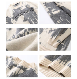 Jacquard Two Tone Sweater ,  - Streetwear Sweater - Slick Street