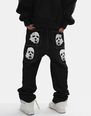 High Street Jason Y2K Jeans Black, XXS - Streetwear Jeans - Slick Street