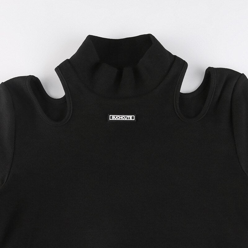 Suchcute Hollow Black Bodysuit ,  - Streetwear Bodysuit - Slick Street
