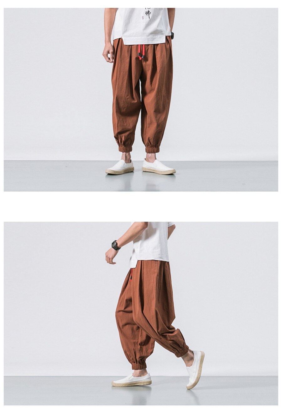 Red String Harem Pants ,  - Streetwear Pants - Slick Street