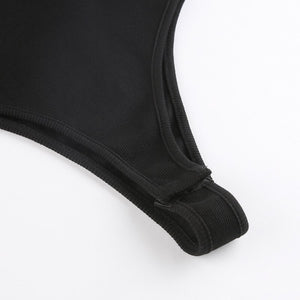 Suchcute Hollow Black Bodysuit ,  - Streetwear Bodysuit - Slick Street
