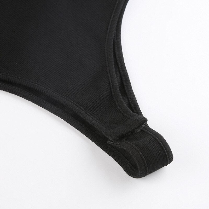 Suchcute Hollow Black Bodysuit ,  - Streetwear Bodysuit - Slick Street