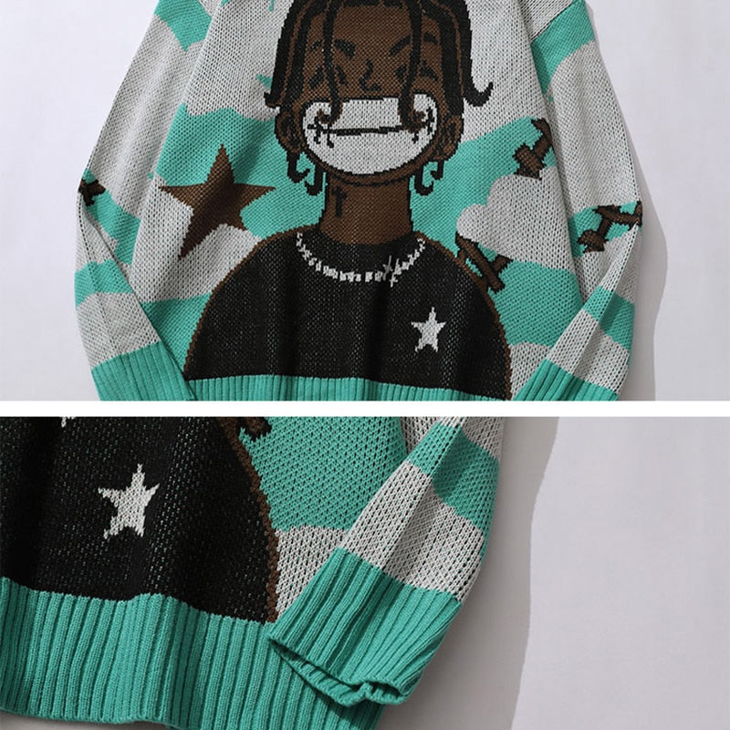 Anime Rapper Sweater , - Streetwear Sweatshirts - Slick Street