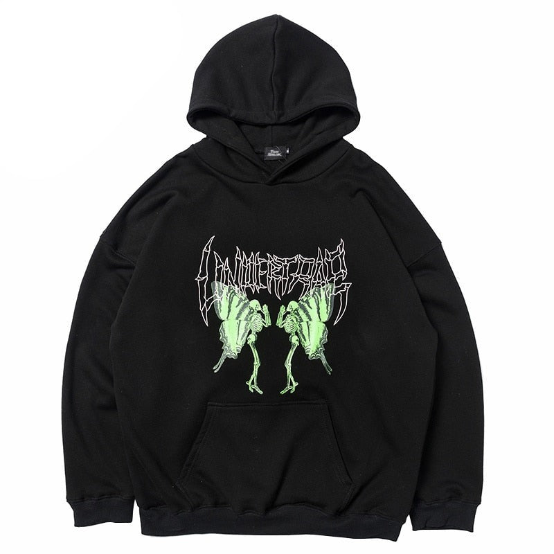 UNTP Caterpillar Skeleton Pullover Hoodie ,  - Streetwear Hoodie - Slick Street