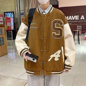 He'lo Optics Varsity Jacket Khaki, XS - Streetwear Jacket - Slick Street