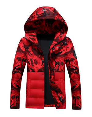 PuniVe Camo Jacket Red, XS - Streetwear Jacket - Slick Street
