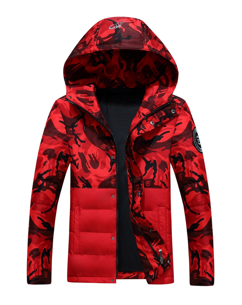 PuniVe Camo Jacket Red, XS - Streetwear Jacket - Slick Street