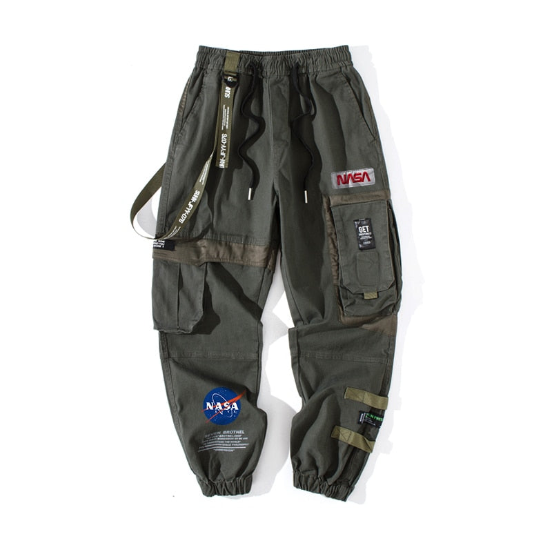 NASA V75 Cargo Pants XS, Army Green - Streetwear Cargo Pants - Slick Street