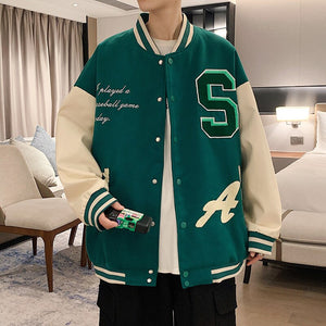 He'lo Optics Varsity Jacket Green, XS - Streetwear Jacket - Slick Street