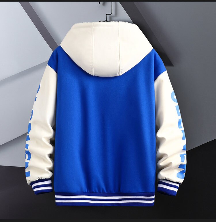 Slick 'M' Thermal Fleece Hooded Varsity Jacket ,  - Streetwear Jacket - Slick Street