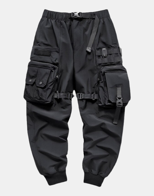BlackOut Cargo Pants V2 XS, Black - Streetwear Cargo Pants - Slick Street