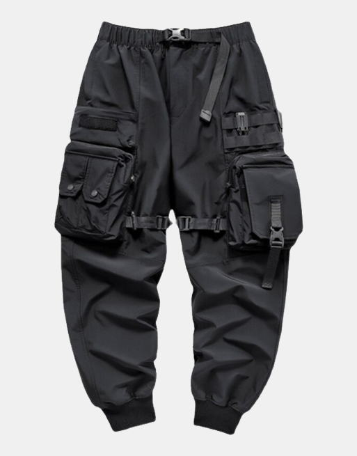 BlackOut Cargo Pants V2 , - Streetwear Cargo Pants - Slick Street
